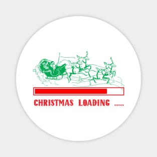 cool retro christmas loading gift Magnet